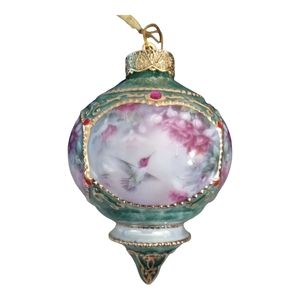 Anna's Hummingbird Christmas Ornament Bradford Exchange Lena Liu 1998 Bird Flora